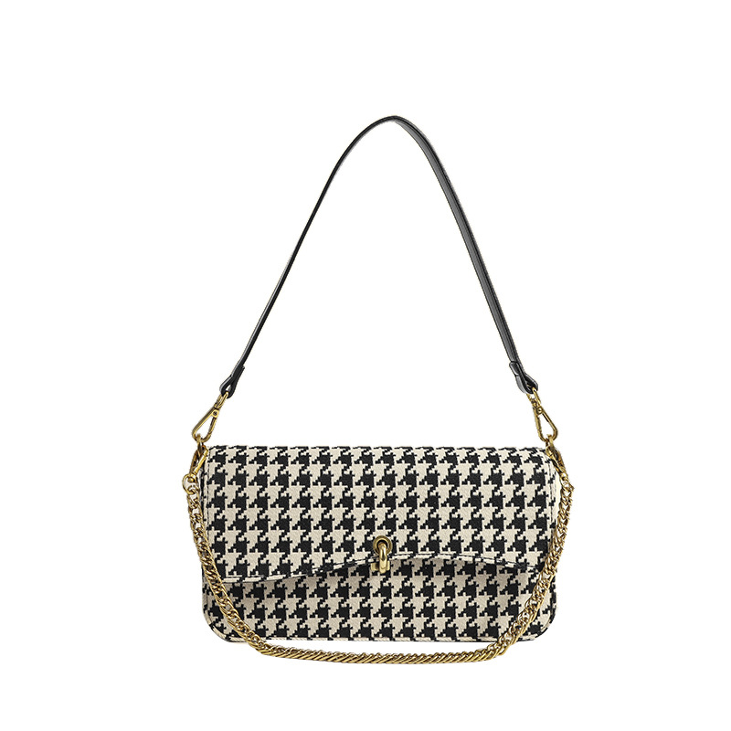 Femme  Sac En Tissu Pied De Poule  | Sacs & Maroquinerie Accessoires Femme