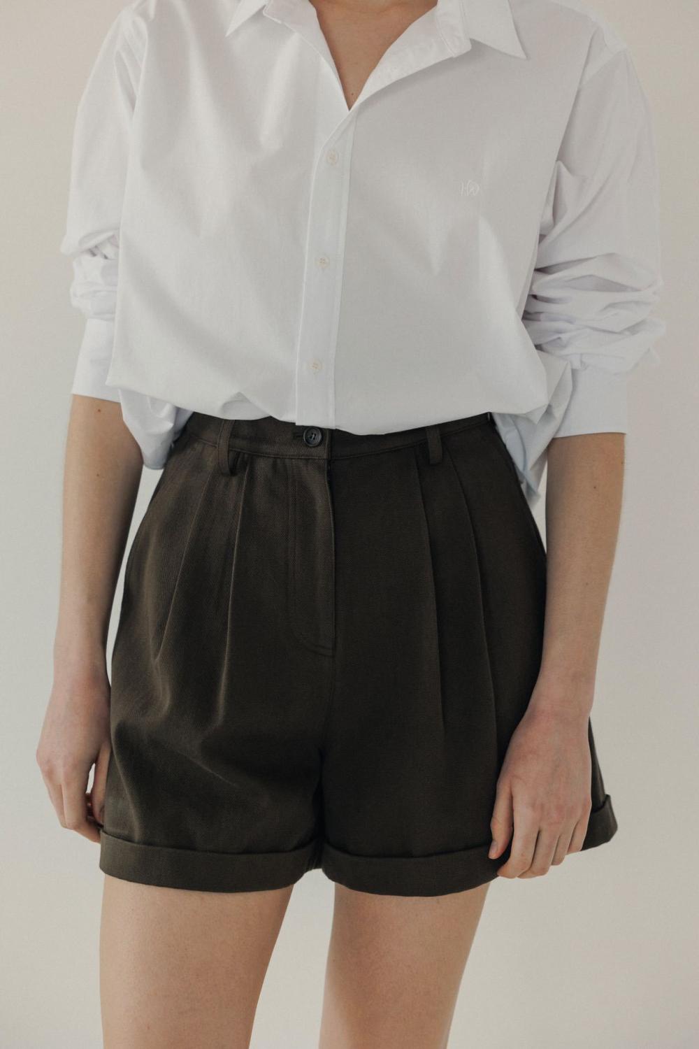 Femme  Short À Pince  | Pantalons Femme Femme