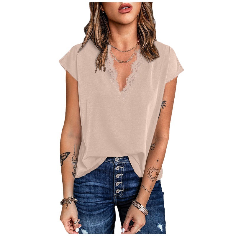 Femme  Tshirt Col V  | T-Shirts & Tops Femme Femme