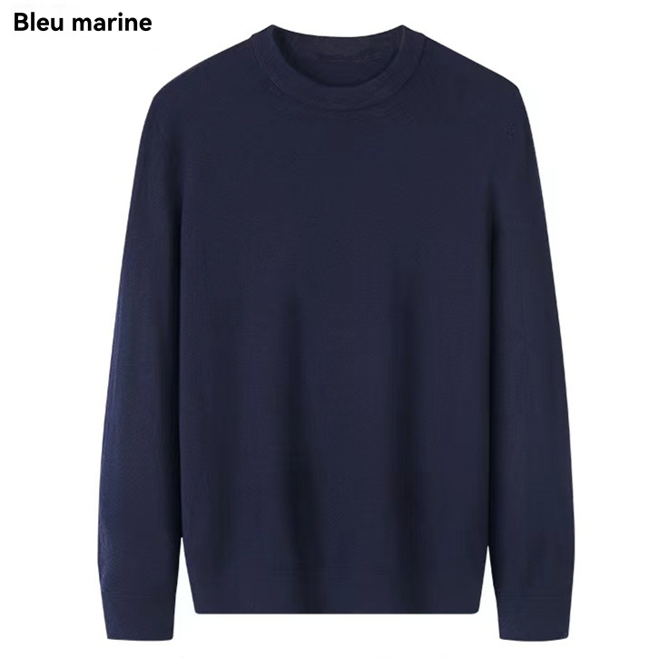 Homme  100 % Laine Mérinos Pull Ras Du Cou  | Tricots Homme Homme