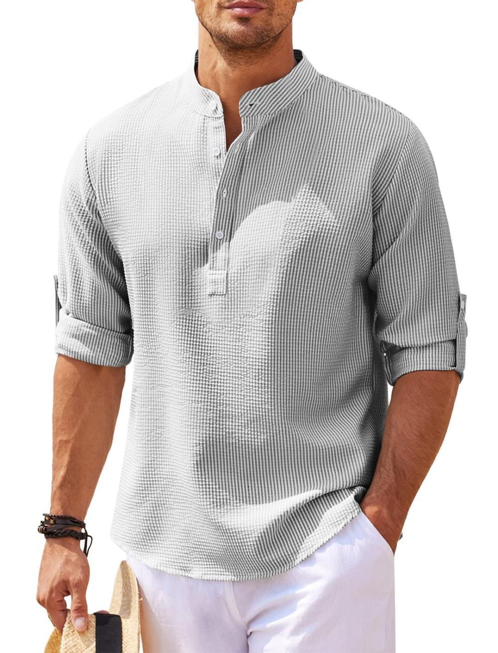 Homme  100% Lin Chemise À Manches Longues  | Chemisiers & Blouses Chemisiers & Blouses Chemisiers & Blouses