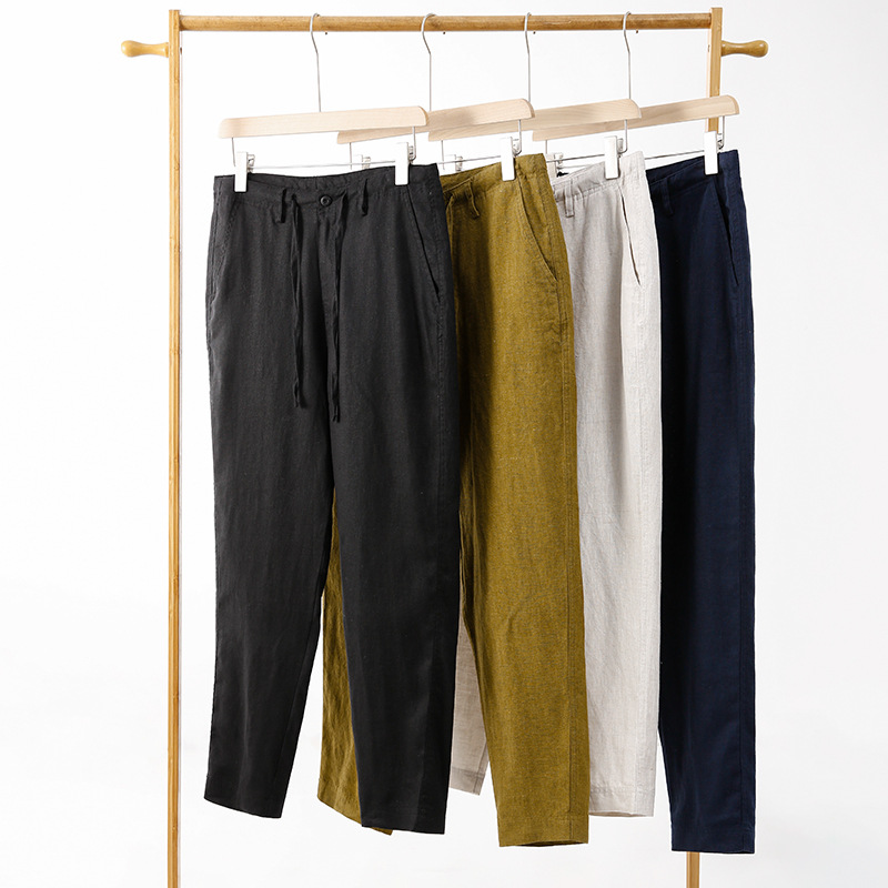 Homme  100 % Lin Pantalon  | Pantalons Homme Homme